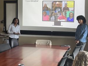 presentation slide that reads "Bridging schools and communities in North Carolina" 